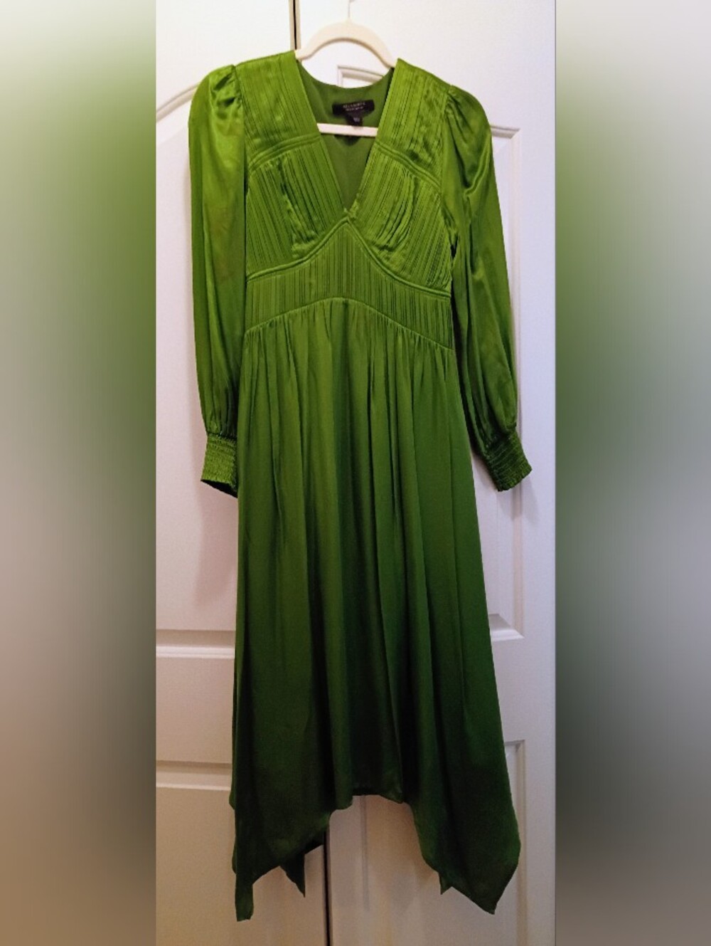All Saints Emerald Green Silk Dress NWOT Size 4